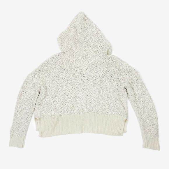 Young Fabulous & Broke Popcorn Knit Hoodie Sweater Small Cream Clean Girl Comfy - Picture 7 of 15